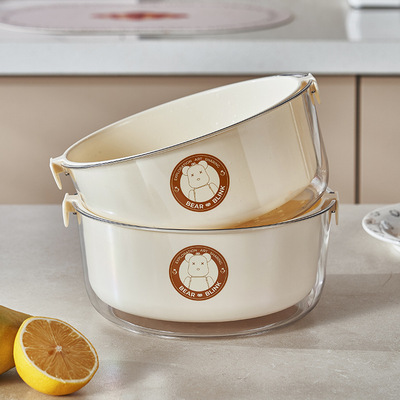 创意小熊沥水篮洗菜篮双层沥水篮塑料滤水篮洗水果篮子厨房沥水盆