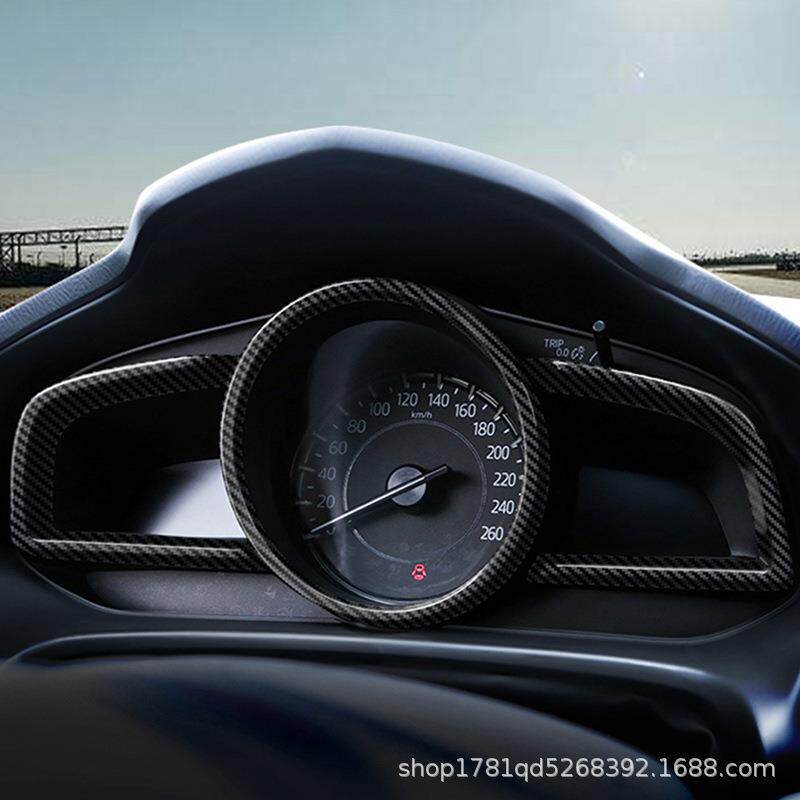适用马自达2cx-3cx-4昂克赛拉仪表盘面框装饰改装汽车内饰框配件