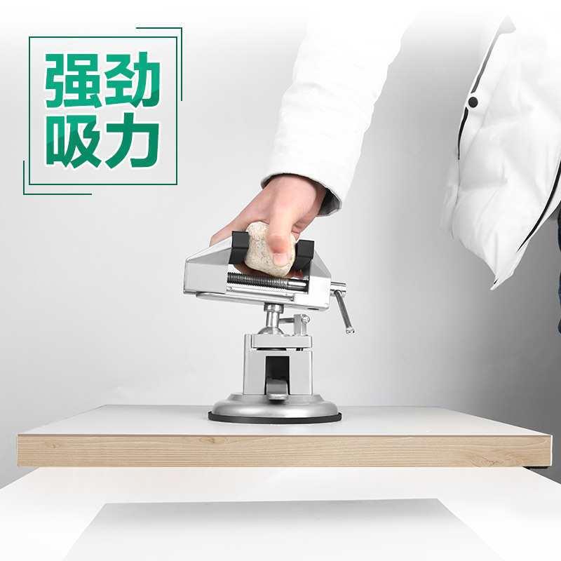 迷你小台钳工作台万向吸盘台虎钳电路板维修固定支架桌面夹钳夹具