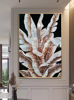珐瑯彩画走廊过道入户玄关装饰画客厅饭厅镶钻轻奢挂画卧室壁画