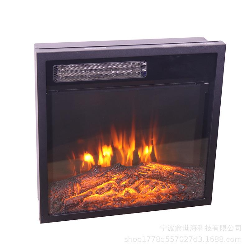 【热卖欧美】18寸嵌入加热取暖器仿真火焰装饰电壁炉芯fireplace