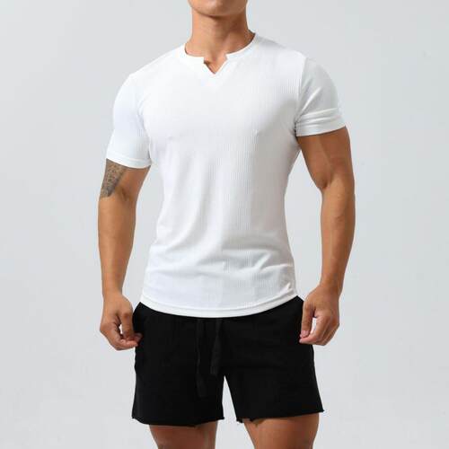 Men's collar, short sleeved sports, outdoor fitness,