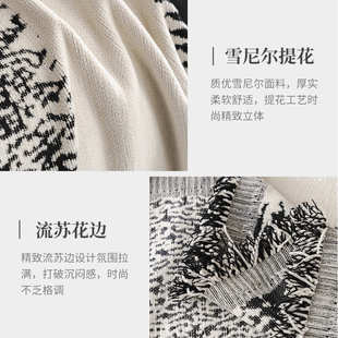 通用耐磨一片式 星选北欧氛围感沙发巾雪尼尔全盖沙发盖布四季 沙