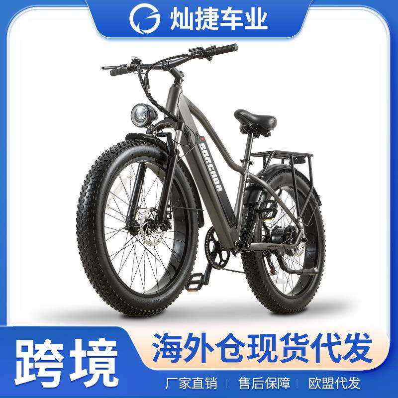 海外仓电动自行车雪地车RX20新款送货自行车减震山地车粗胎ebike