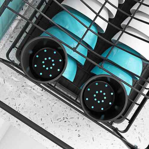 新款直销餐具收纳碗碟架厨房台面置物架大容量沥水刀叉筷子筒水杯