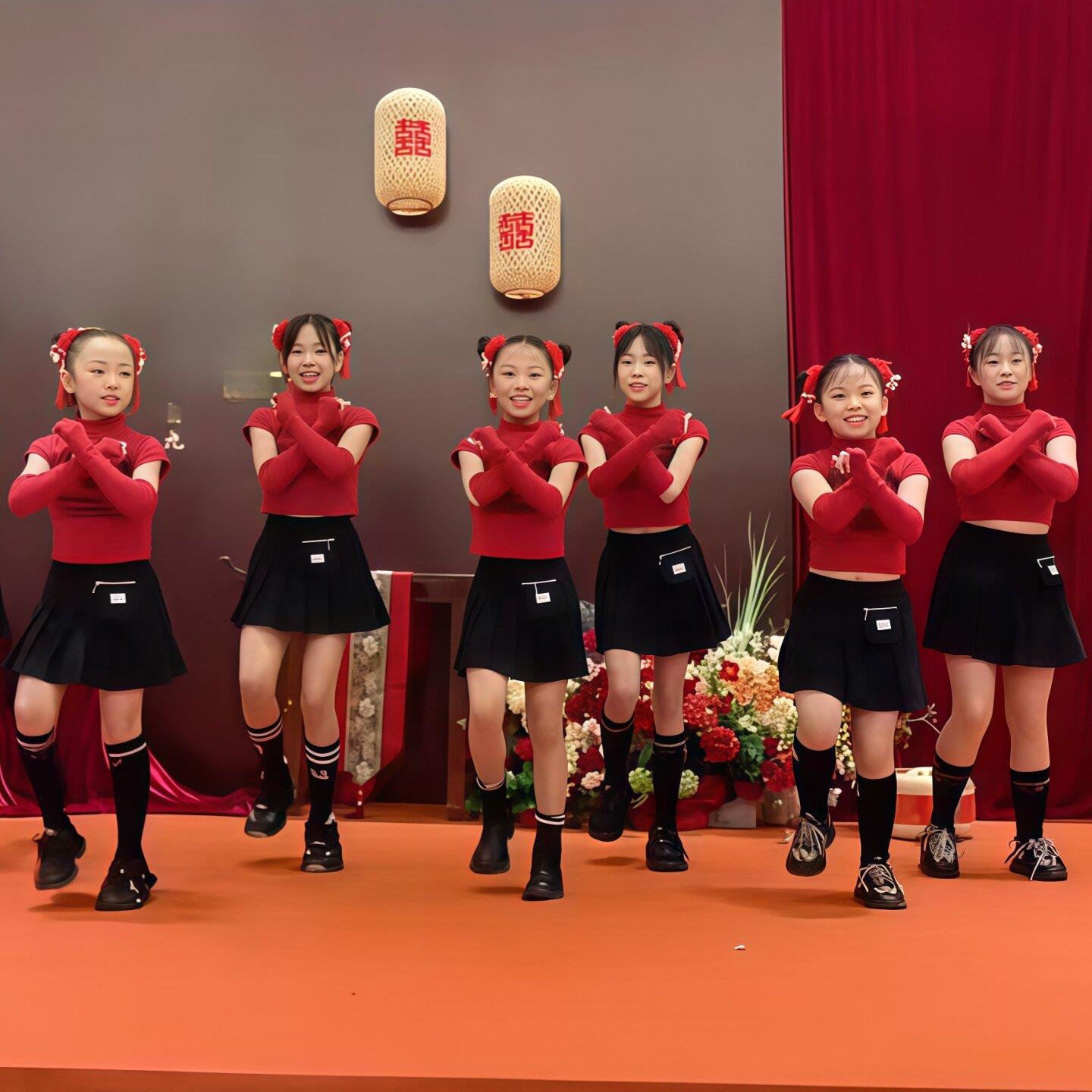 一年365个祝福串烧舞蹈演出服新年元旦喜庆表演街舞爵士舞演出服