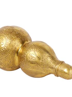 厂家八葫芦卦铜葫芦大号铜八卦葫芦空心葫开口大芦铜芦葫摆件