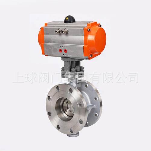 304不锈钢气动硬密封法兰蝶阀D643W-16P蒸气煤气防爆切断调节阀