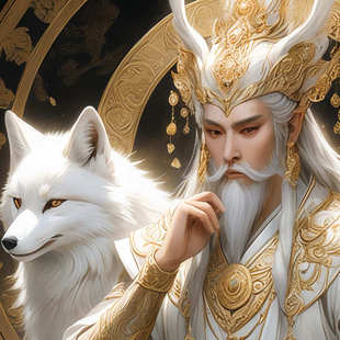 胡天霸真身像挂画胡家出马堂口供奉装饰画东北马仙掌堂教主胡七爷