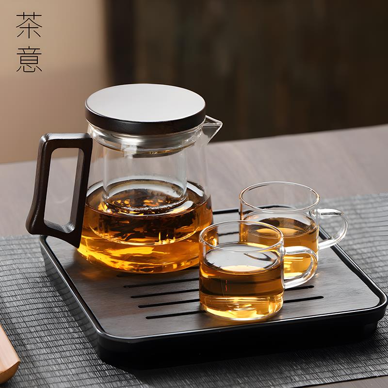 全玻璃泡茶壶耐高温2026新款玻璃内胆中式茶水分离泡茶器冲茶壶