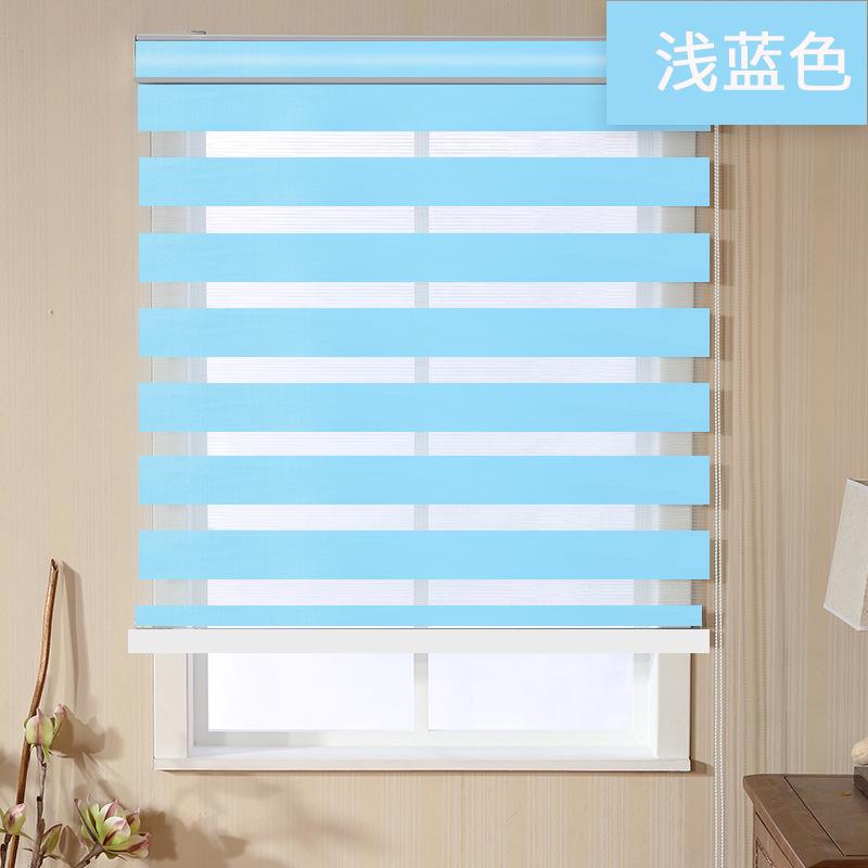 柔纱帘卷帘双层加厚遮光窗帘百叶窗卧室卫生间办公室酒店 免新品