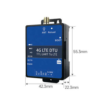 4gdtu模块海外版本数据透传通信支持TCP UDP MQTT 阿里云  HTTP