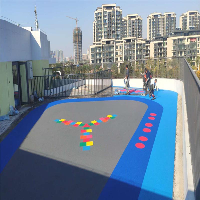 EPDM彩色环保塑胶彩色EPDM塑胶跑道地面材料社区公园塑胶