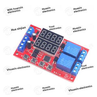 32种多模式2路延时时间继电器模块5V12V24V定时可编程光耦隔离脉