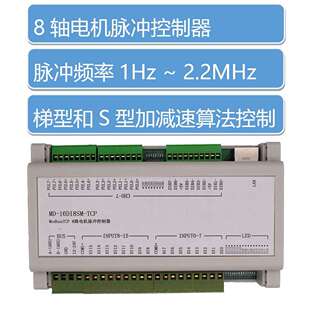 ModbusTCP8轴12轴伺服步进电机脉冲控制器 S型加减速输出频率2MHz