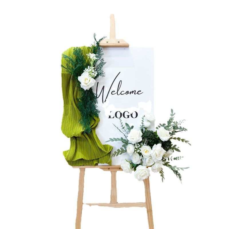 迎宾牌水牌展示架花花艺装饰版假花开业气氛布置服装店立式