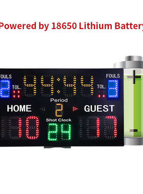 带投篮时钟的充电电子篮球Scoreboard 自定义进攻时钟数字记分牌
