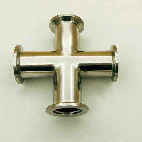 KF真空四通304不锈钢快装16等径接头25卡箍40直通管50法兰63管件1