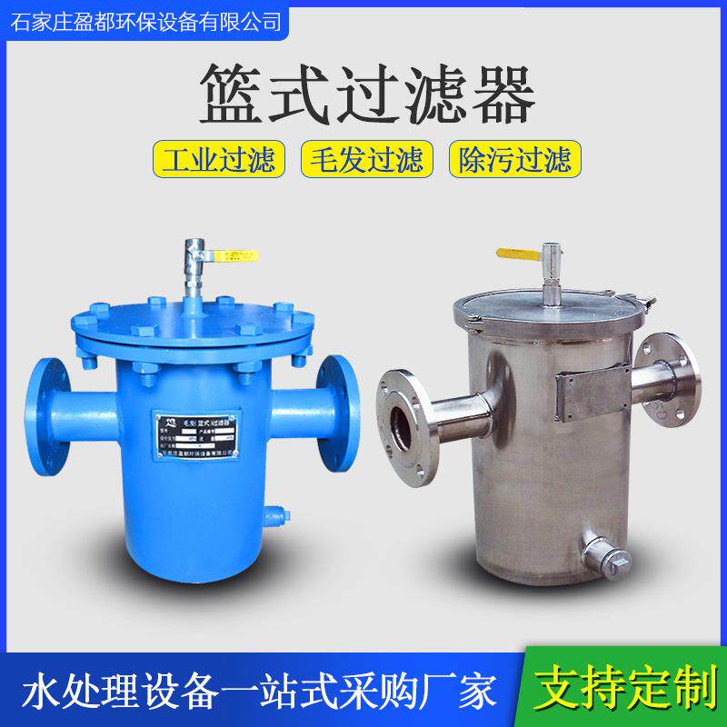 篮式过滤器碳钢立 式直通除污器过滤设备