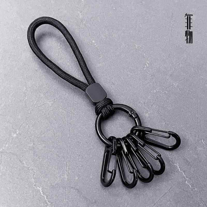 小众钥匙扣高级黑伞绳户外便携多挂扣防丢防掉挂钩分类金属锁匙扣,节庆用品/礼品,钥匙扣,淘宝优惠券,粉丝福利购,淘宝优惠卷