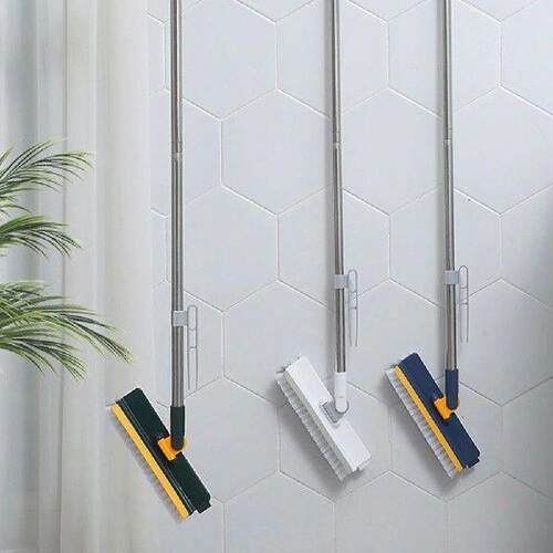 3 in 1 Floor Scrub Brush Long Handle Scrape Stiff Bristle