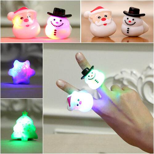 Christmas dance party finger lights glow rings发光戒指