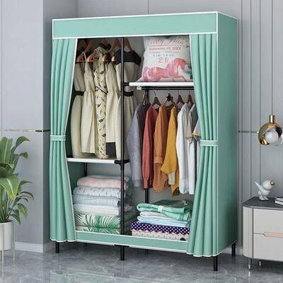 简MLH耐易衣柜衣家用卧室用组号装宿舍布柜出租房屋落地架子小收