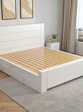 新中式实木代床1.5米现简约.8米双人经济型1.0m出OFQ租用单房人1