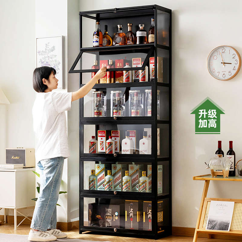 酒柜红酒架客厅酒柜摆件斜放多层家用红酒柜架子置物架简易酒架