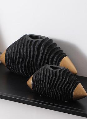 创意抽象艺术摆件电视柜玄关桌面摆设牛角包造型高级感小众装饰品