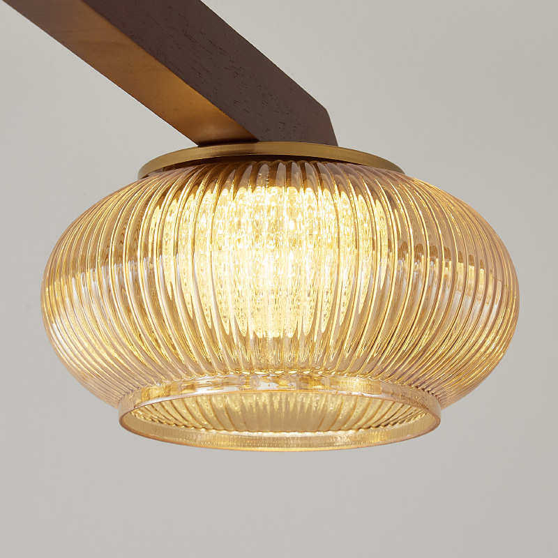 厅灯具高级木色美学东方吸顶灯宋代古风中玻璃主客胡桃感卧室,家装灯饰光源,智能吸顶灯,淘宝优惠券,粉丝福利购,淘宝优惠卷