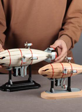 二战苏联红警基洛夫飞艇模型马口铁手工艺品创意装饰礼品金属摆件