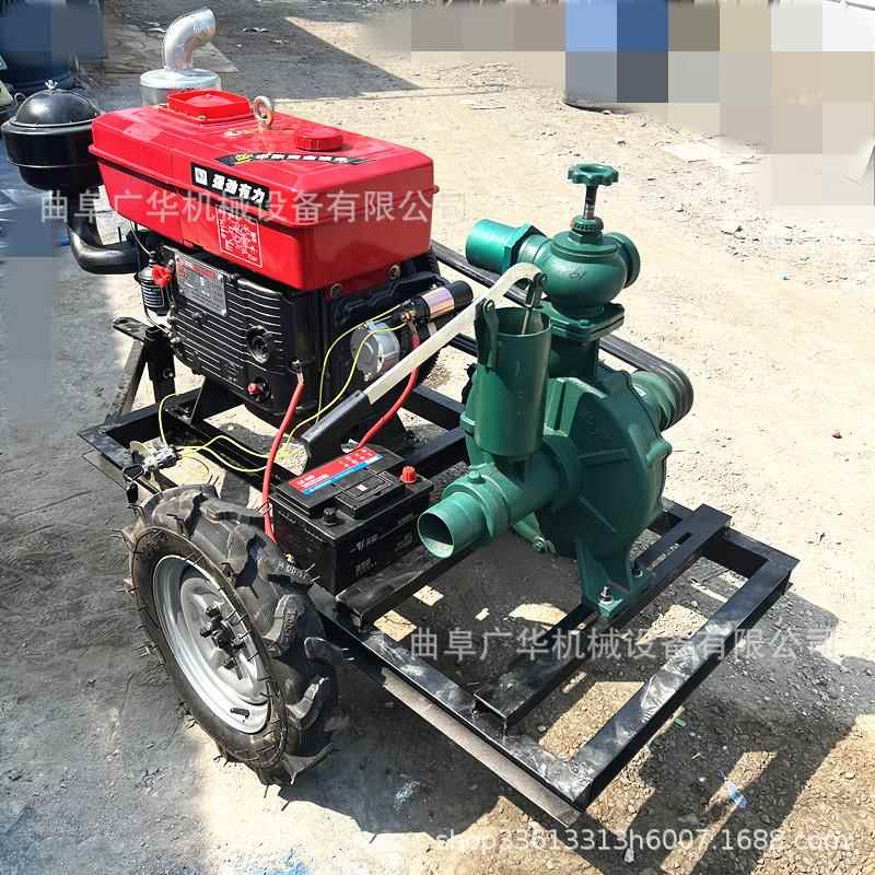 大流量柴油污拖车泵 工地排涝8积水泵 农水业灌移动寸ZFK离喷心泵