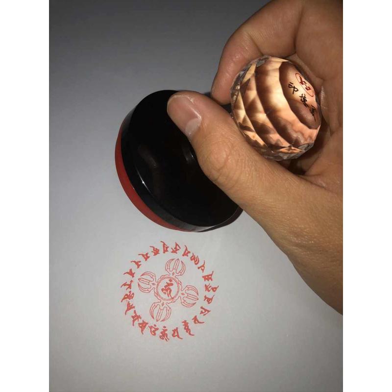 大光明咒轮印 印章【直径50mm】 可定制 自动出油
