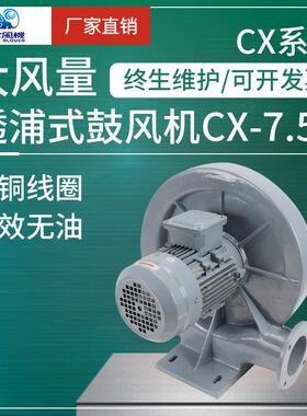 透浦式中压鼓风机铝合金防爆2.2kw吹膜直流离心商用风机CX-12