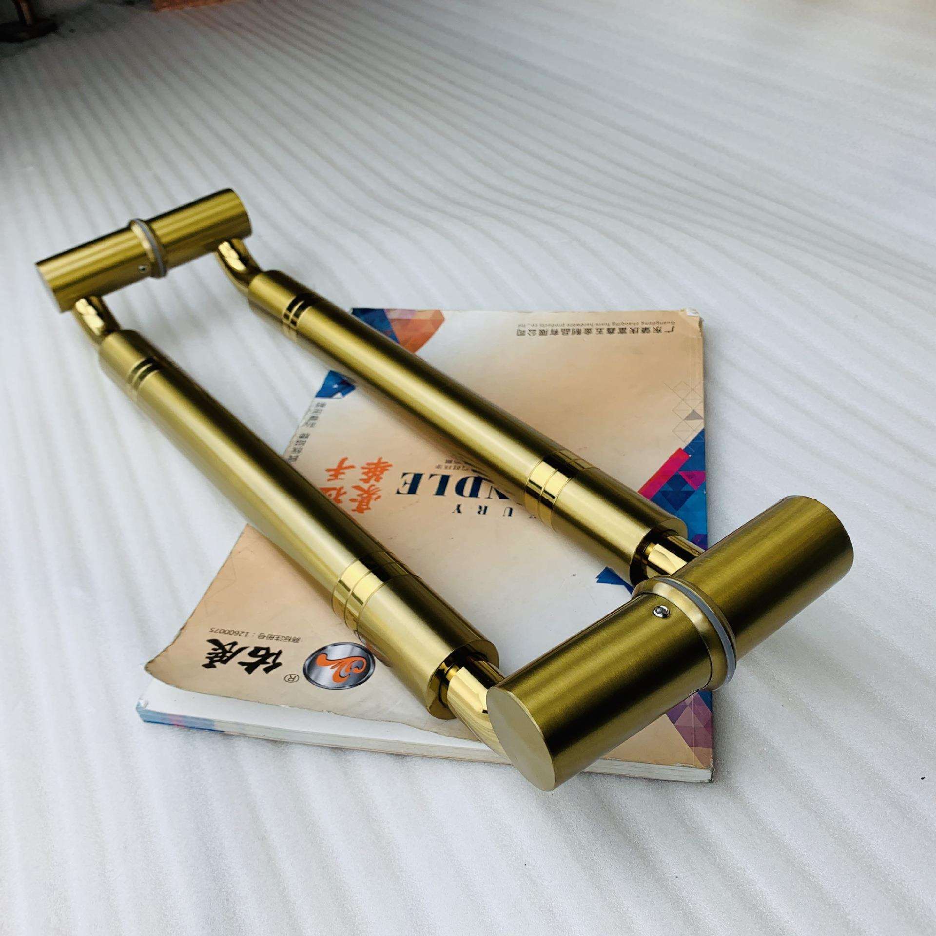 现代玻璃门拉手无指纹钛金不锈钢大门拉手木门移门拉手简约门把手
