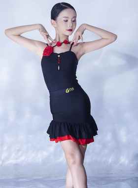 GTYDANCE拉丁舞服女童2025新款夏季吊带高级拉丁舞练功服L25105