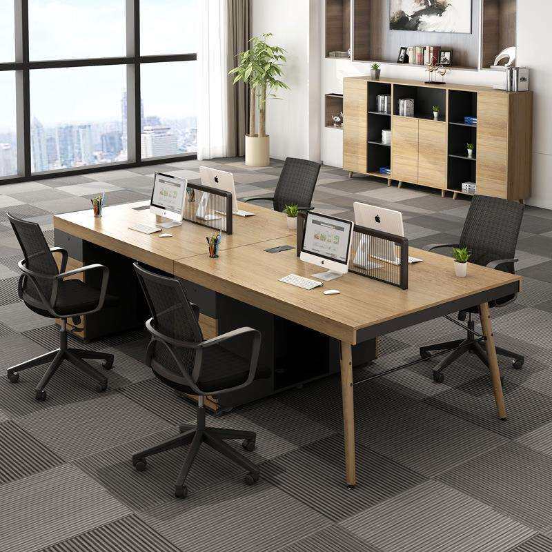 办公家具职员办公桌 现代简约屏风工位2/4四人位组合创意员工桌椅