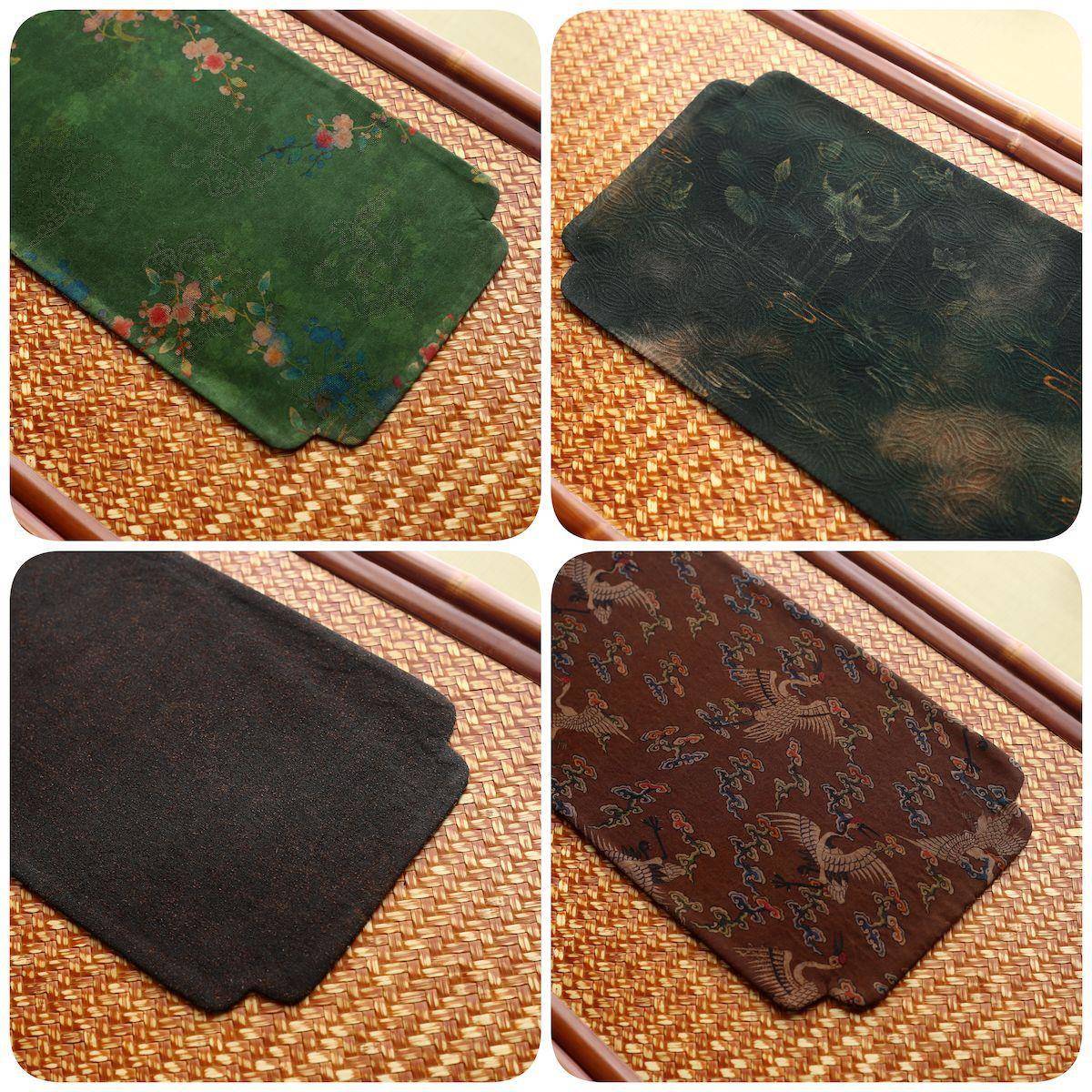 色双香3云纱布艺复真古面丝茶席茶垫茶道布席造*景桌旗餐垫