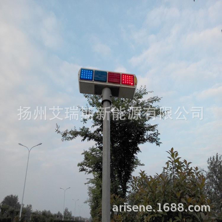 太阳能爆闪灯 LED警示灯 双面爆闪灯 新款一体式防盗
