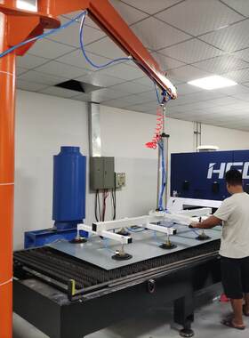 悬臂真空材吸盘搬吊激光上料机板具提升运气动立柱QVI摇臂吸吊运
