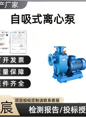 大流量污水自吸泵380V污水强排管道压自吸离心泵卧式自吸抽水泵