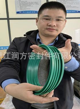 液压缸配件活塞密封圈墨绿色聚氨酯油封70*45*15.5聚氨酯车削件