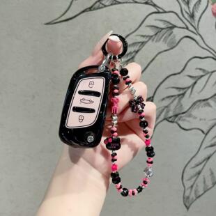 适用DS后配改装 汽车钥匙套东风标致408雪铁龙凡尔赛C5X保护壳扣女