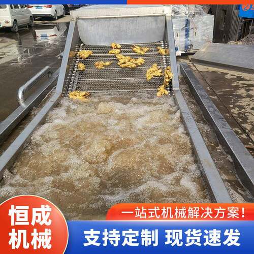 水果蔬菜气泡清洗机预制菜预处理清洗设备厂家中药材去杂清洗机器