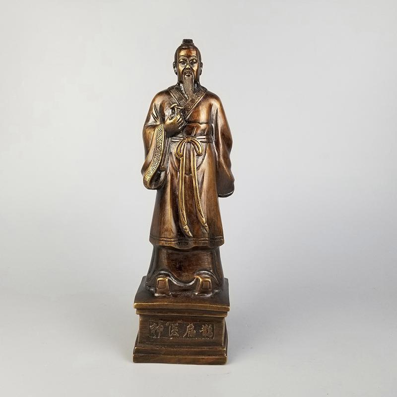 大号铜扁鹊铜像神医扁鹊铜器铜雕工艺品装饰品摆件