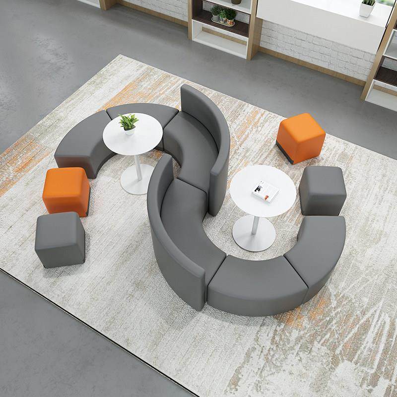 需定制公司前台办公室接待洽谈区弧形卡座早教培训机构商场大厅沙,商业/办公家具,沙发,淘宝优惠券,粉丝福利购,淘宝优惠卷