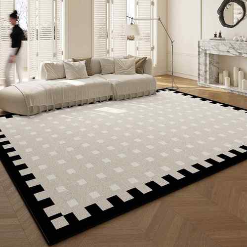 高档地毯客厅0225法新款式奶油风沙发茶几地垫加厚免打卧室床理边