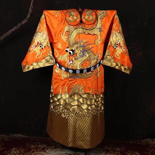 戏曲全金大龙蟒袍京剧男蟒皇帝王爷龙袍老生花脸包公戏服送水袖