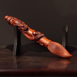 紫檀木雕龙笔文昌笔送礼教师长辈直销木质工艺摆挂件工艺品